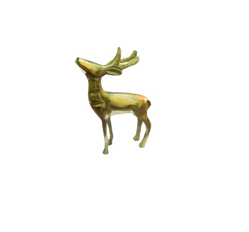 Shubh Sanket Vastu Brass Deer 6 inches