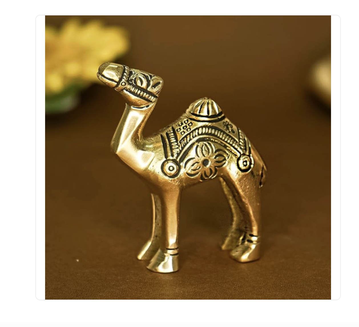 Ekhasa 100% Pure Brass Golden Camel